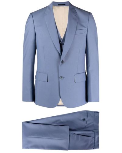 PS by Paul Smith Completo blu in lana e mohair
