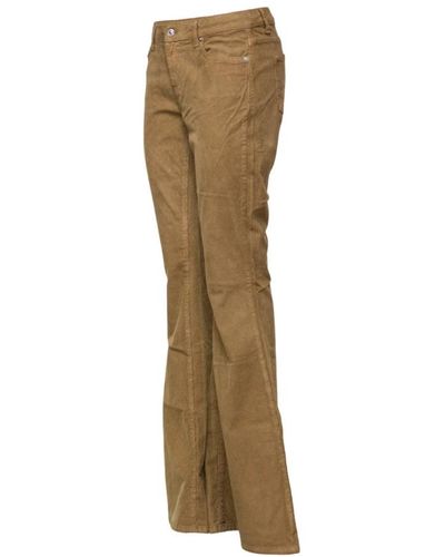 Roy Rogers Flared velvet jeans - Natur