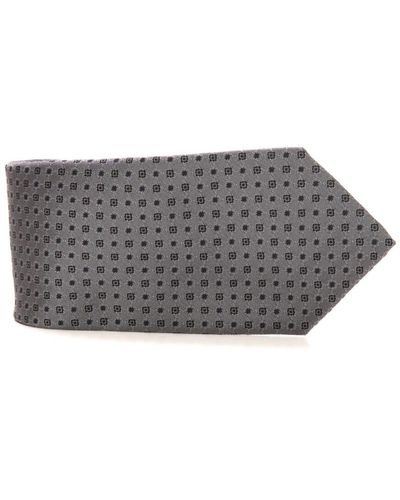Canali Cravatta in seta con micro stampa - Grigio