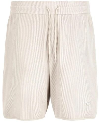 Emporio Armani Casual Shorts - Natural