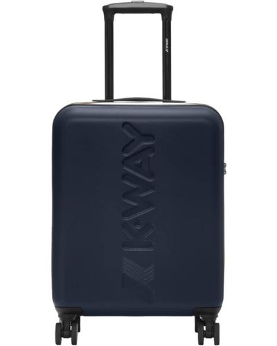K-Way Blaue kabinen-trolley-koffer