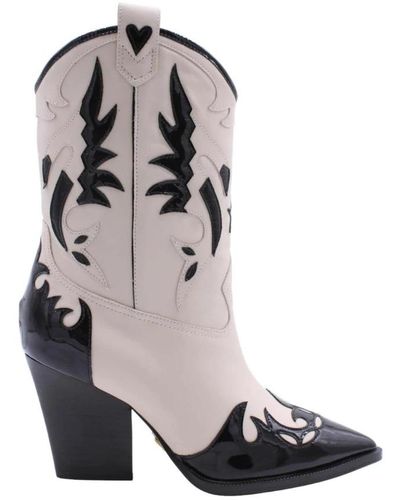Lola Cruz Cowboy Boots - Grey