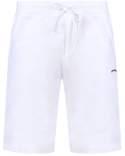 Paul & Shark Weiße baumwoll-bermuda-shorts