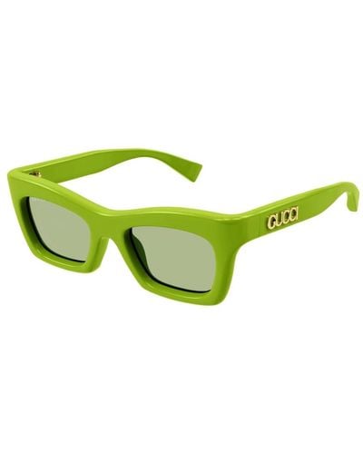 Gucci Schmetterlingsstil sonnenbrille - Grün