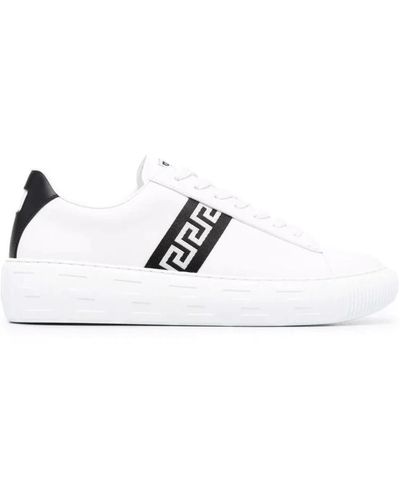 Versace Sneakers in pelle greca - Bianco