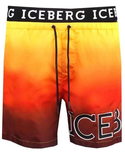 Iceberg Stylische boardshorts für männer - Orange