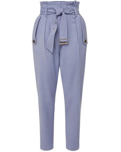 Elisabetta Franchi Trousers > tapered trousers - Bleu