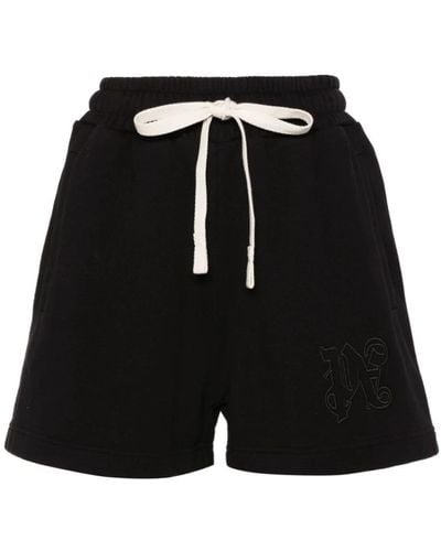 Palm Angels Short Shorts - Black