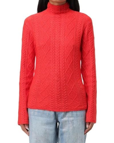 Twin Set Lupetto twin-set sweaters - Rojo