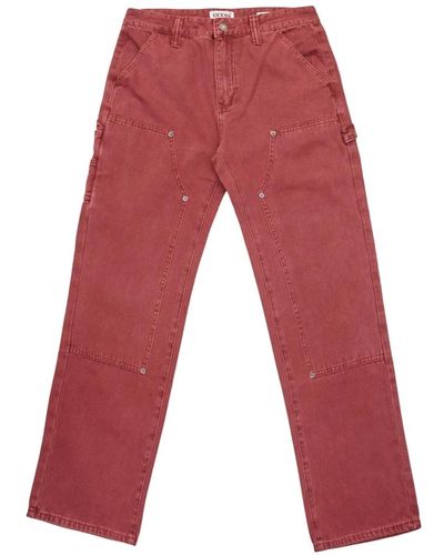 Guess Trousers > straight trousers - Rouge