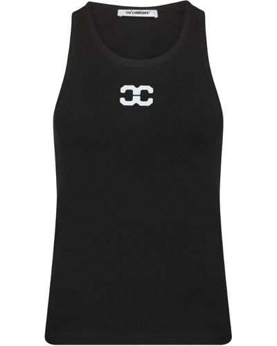 co'couture Sleeveless Tops - Black