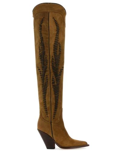 Sonora Boots Stivali hermosa twist sopra il ginocchio - Marrone