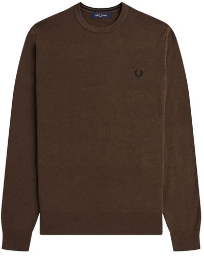 Fred Perry Woll baumwoll pullover - Braun