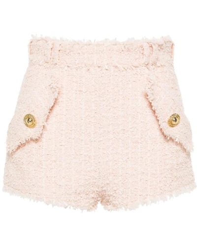 Balmain Bronze short shorts,hellrosa tweed shorts - Pink