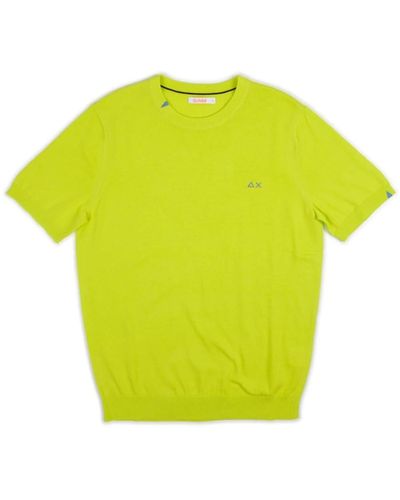 Sun 68 Limettengrünes fluoreszierendes t-shirt - Gelb