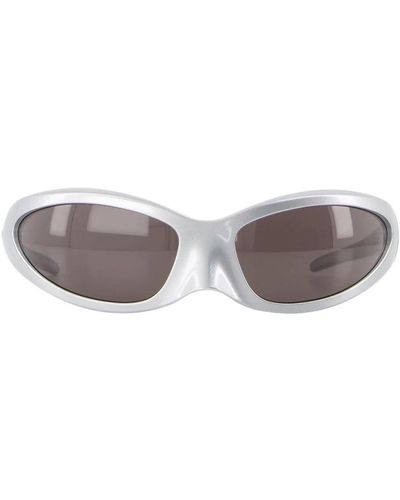 Balenciaga Silberne acetat sonnenbrille - Grau