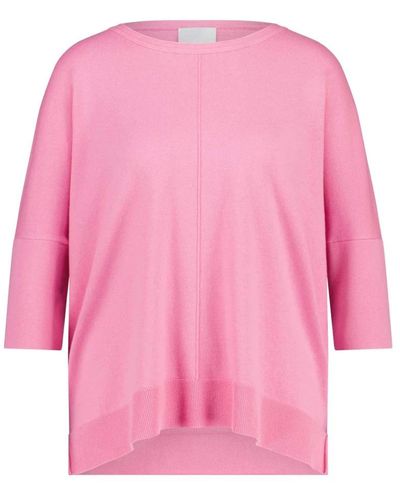 Allude Round-Neck Knitwear - Pink