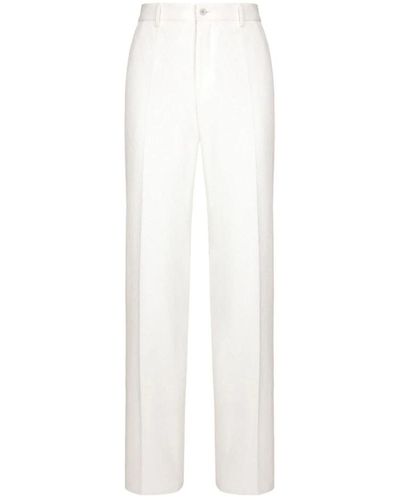 Dolce & Gabbana Wide Trousers - White