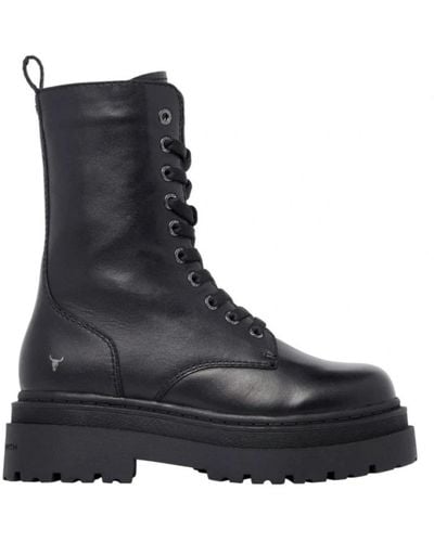 Windsor Smith Lace-Up Boots - Black