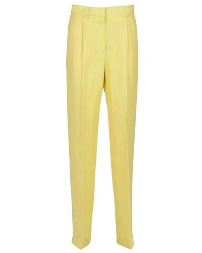 MSGM Straight Trousers - Yellow