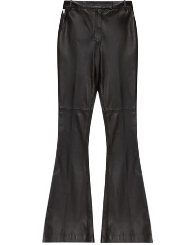The Attico Pantalons en cuir - Noir