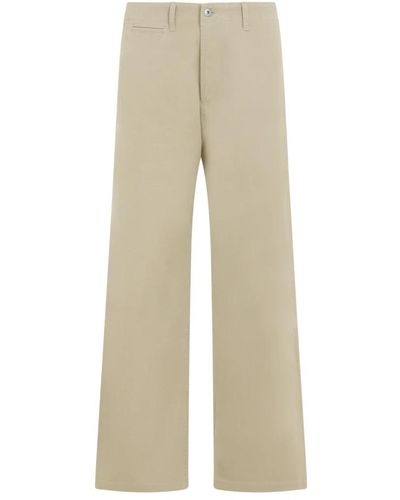 Burberry Wide Trousers - Natural