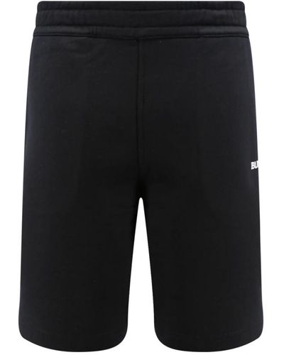 Burberry Shorts in cotone nero con fascia elastica