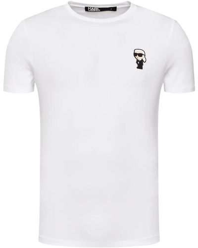 Karl Lagerfeld Weißes regular fit t-shirt