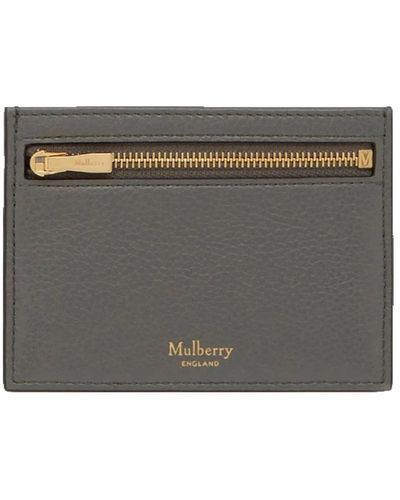 Mulberry Leder zip kartenhalter geldbörse - Grau