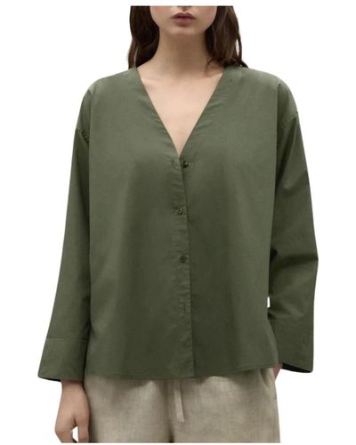Ecoalf Taniaalf woman shirt kaki - Verde