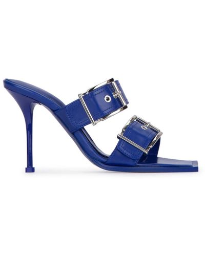 Alexander McQueen Sandalias elegantes para el verano - Azul