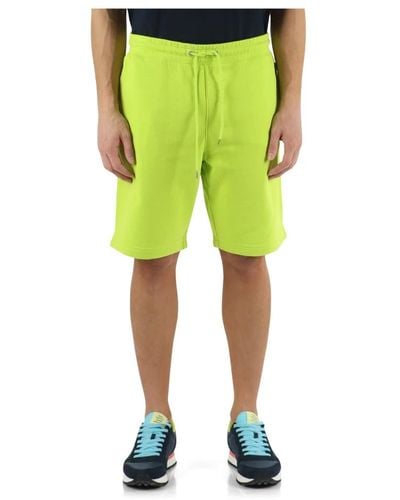 Sun 68 Pantaloncino sportivo in misto cotone garzato - Verde