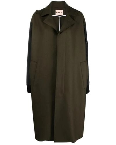 Plan C Coats > single-breasted coats - Vert