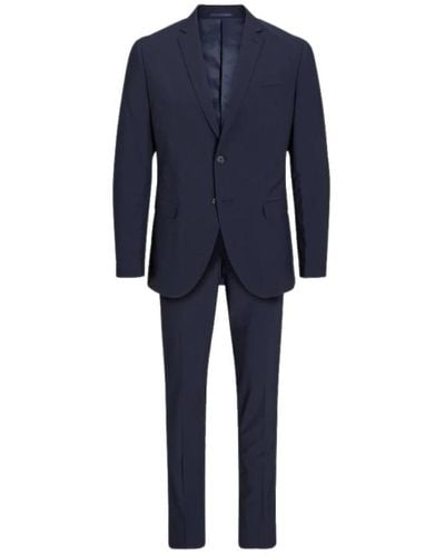 Jack & Jones Single Breasted Suits - Blue