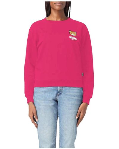 Moschino Baumwolle markenprint sweatshirt - Pink