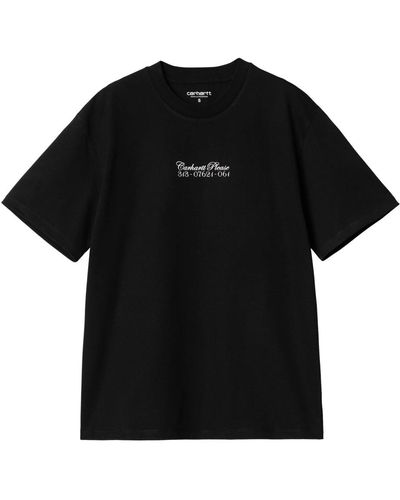 Carhartt T-shirt mit grafischem druck schwarz