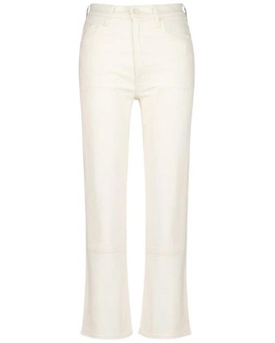 Mother Cropped Jeans - White