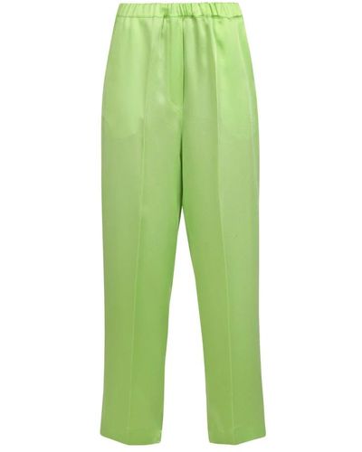 Liviana Conti Straight Trousers - Green