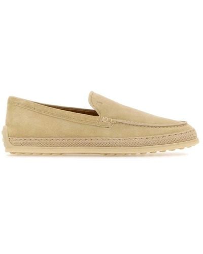 Tod's Wildleder loafers in sandfarbe - Natur