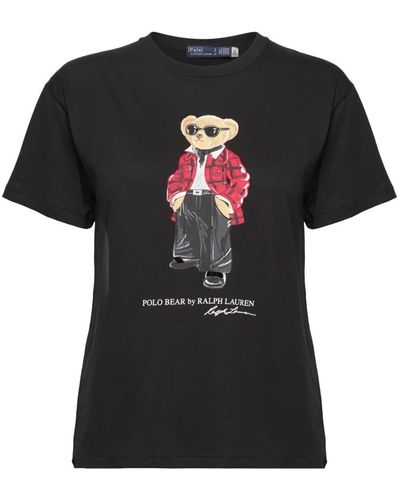 Ralph Lauren Jersey cotton polo bear t-shirt - Schwarz
