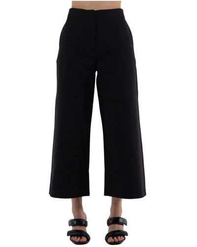 Ganni Cropped trousers - Negro