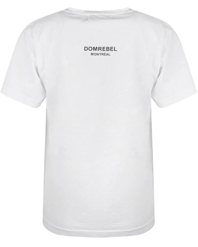DOMREBEL T-shirt oversize con grafica coniglio - Bianco