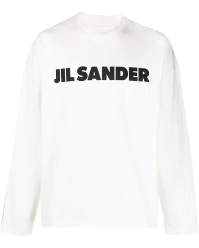 Jil Sander Lässiges baumwoll-t-shirt - Weiß