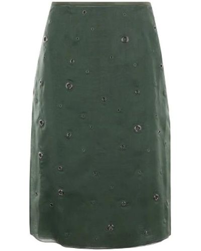 Prada Midi Skirts - Green