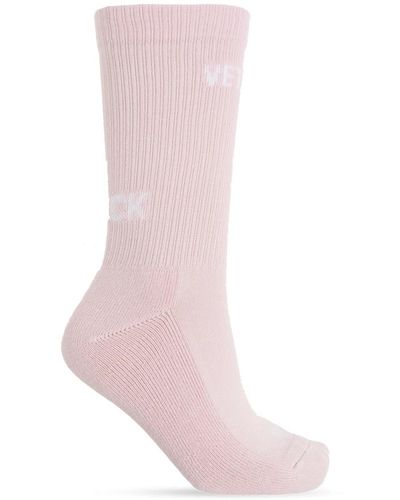 Vetements Socken mit logo - Pink
