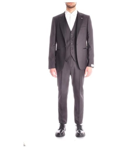 Tagliatore Single Breasted Suits - Gray