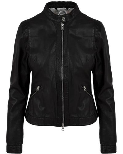 Bomboogie Leather Jackets - Black