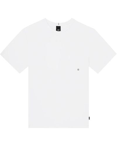 DUNO T-shirt alla moda con design girogola - Bianco