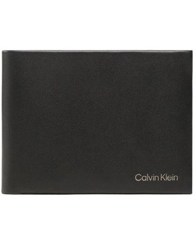 Calvin Klein Portafoglio in pelle compatto per uomo - Nero