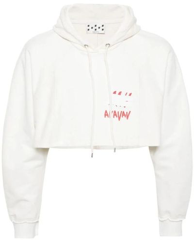 AVAVAV Elegante cut hoodie - Bianco